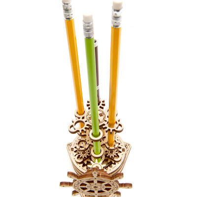 Mô hình gỗ cơ khí - Ugears Wheel Organizer- Ống bút bánh lái, hàng chính hãng UGEARS, nhập khẩu nguyên bộ từ EU, mô hình lắp ráp 3D, DYI