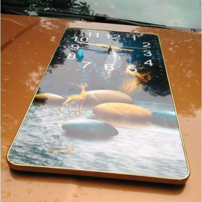 Bộ Decor Tranh Đồng Hồ THN Treo Tường Họa Tiết Đẹp Mắt Bề Mặt Tráng Gương Cao Cấp Tặng Đinh Treo Tường