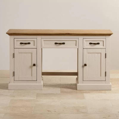 Bàn Làm Việc Seychelles Gỗ Sồi Ibie OTDSEYO - Trắng (140 x 60 cm)