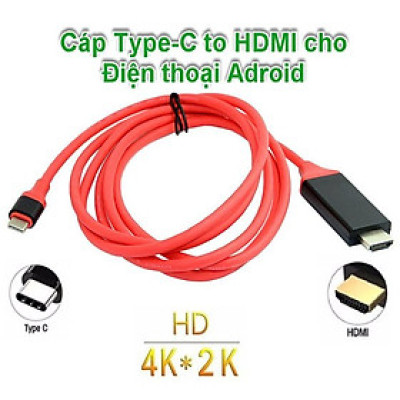 Cáp USB Type-C to HDMI hỗ trợ 4k*2k cho Điện thoại Adroid