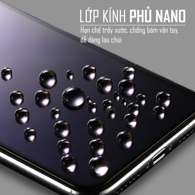 Miếng Dán Cường Lực Chống Vân Tay Cho Iphone 6/6s – Kính Cường Lực Nhám, Full Màn Hình - Màu Đen – Hàng Chính Hãng