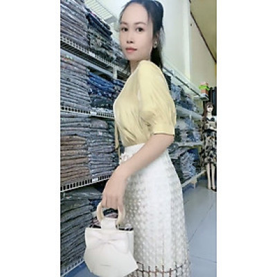 Set áo váy công sở cao cấp Myqlothing họa tiết hoa tao nhã.