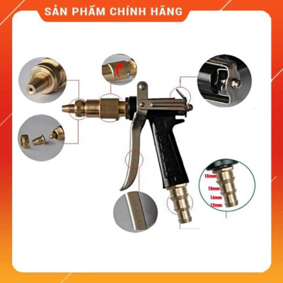 ️ Bộ dây vòi xịt nước rửa xe, tưới cây , tăng áp 3 lần, loại 7m, 10m 206236 đầu đồng,cút đồng,