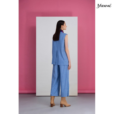 Áo khoác blazer xanh cotpo Maxivic M092304A