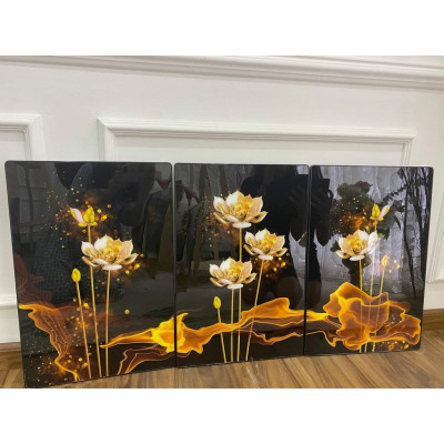Tranh tráng gương RẺ VÔ ĐỊCH, xả combo 3 tranh cỡ vừa 30x40cm, 40x60cm có móc treo tặng kèm đinh, không cần khoan tường