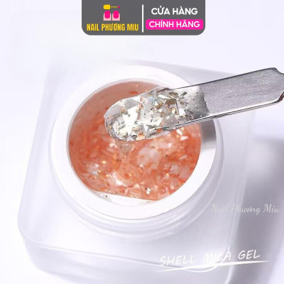 Gel Nhũ Tuyết Xà Cừ Lẻ 8g Làm Nail với Chất Gel Trong Suốt, Tạo Hiệu Ứng Lấp Lánh Độc Đáo, Dễ Sử Dụng Nail Phương Miu Sơn Gel