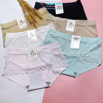 Quần lót nữ su đúc phối ren ZH Forever 839 freesize L , lưng cao vừa, co giản mặc thoải mái