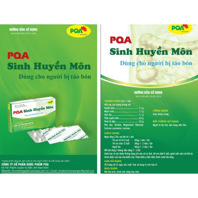 Sinh Huyền Môn PQA Thành Phần Từ Thiên Nhiên Giúp Nhuận Tràng Dùng Cho Người Táo Bón, Khó Tiêu Hộp 10 viên