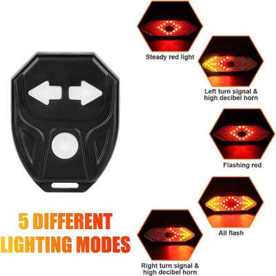 Đèn hậu xi nhan không dây pin sạc USB,Đèn hậu xe đạp xi nhan/ Đèn xi nhan xe đạp thể thao 5 chế độ sáng