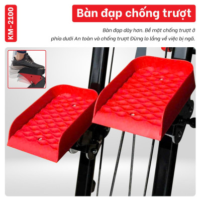 BG Máy Leo Núi Tại Nhà KM-2100 RED Máy Leo Bậc Thang Gấp Gọn Tại Nhà An Toàn, Tiện Lợi, Hiệu Quả (hàng nhập khẩu)