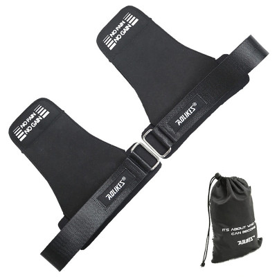 Găng Tay Tập GYM Hở Mu Bàn Tay Lifting Grips Aolikes Pro AL7639 7639 Kiêm Dây Kéo Lưng