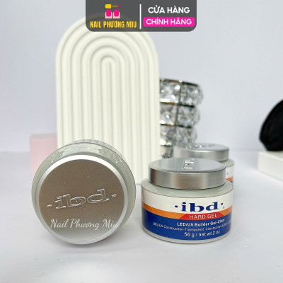 Hũ Gel Lạnh IBD Trong Suốt 56g Chuyên Dụng Làm Nail, Hard Gel Không Nóng IBD Đắp Móng Và Đính Đá LED/UV Builder Clear Bền Đẹp Nữ Women