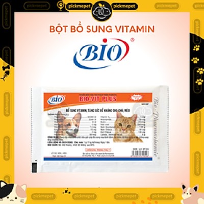 Bio Vit Plus - Bột Bổ Sung Vitamin Tăng Đề Kháng Cho Chó Mèo (5g)  Bio Vitamin Plus