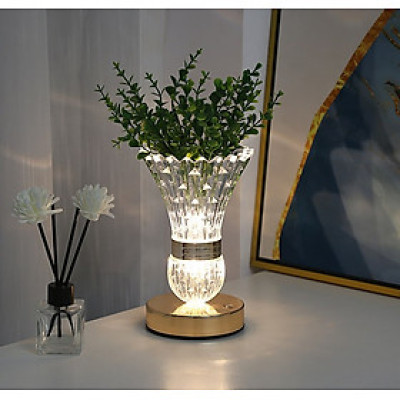 Đèn Bàn Decor DB-987 - Hình Lọ Hoa - Cắm Điện - 3 Chế Độ Ánh Sáng