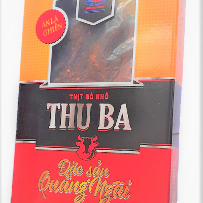 Quà Tết 2023 sang trọng, cao cấp. Thịt bò khô Thu Ba Quảng Ngãi 250gr dạng lát