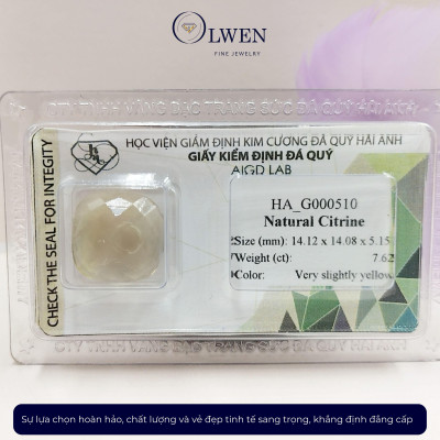 Viên đá thạch anh vàng ( citrine ) thiên nhiên  HA_G000510