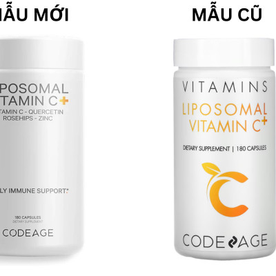 Viên Uống Vitamin C Chống Oxy Hóa, Tăng Cường Miễn Dịch Codeage Liposomal Vitamin C (180 Viên)