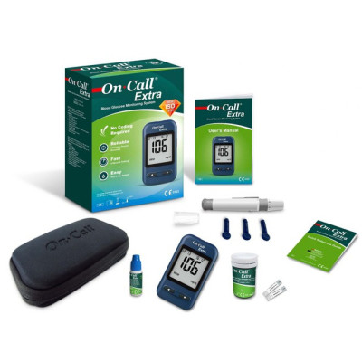 Máy Đo Đường Huyết On Call Extra Kèm Hộp 25 Que Thử Đường Huyết On Call Extra