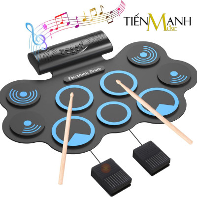 Trống Điện tử 9 Mặt Konix MD868 - USB Electronic Drum Kit Ultra Portable 9 Pad Digital Hàng Chính Hãng