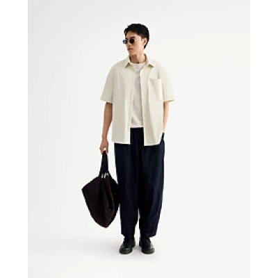 Áo sơ mi tay ngắn nam vải gió túi đắp. Loose - RT 10S25SHS050 | ROUTINE CÀ MAU