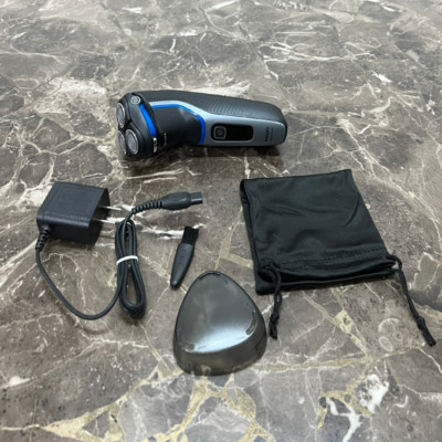 Máy cạo râu khô và ướt cao cấp thương hiệu Philips S3206/09 Series 3000 tích hợp cạo mai - Hàng Nhập Khẩu