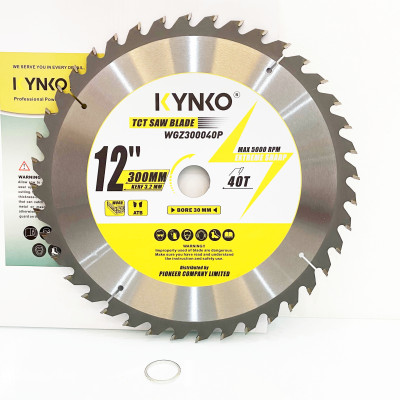 LƯỠI CƯA GỖ TCT 40 RĂNG đường kính phi Ø 300mm KYNKO WGZ300040P