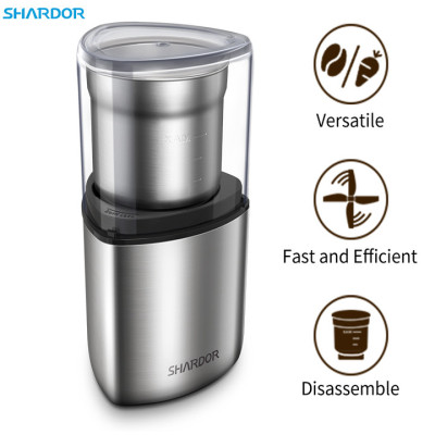 Máy xay hạt cà phê và gia vị đa năng cao cấp thương hiệu Shardor CG725S - Chất liệu: Thép không gỉ 304 - Công suất 200W - Hàng Nhập Khẩu