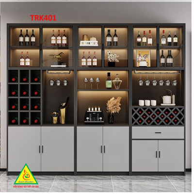 Tủ rượu cánh kính, tủ trưng bày rượu  TRK401 - Nội thất lắp ráp Viễn Đông ADV
