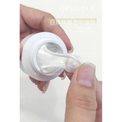 Gel Nặn Khô Trắng Ánh Ngọc Trai PAULA Hũ 8ml Mềm Dẻo Dễ Tạo Hình Trang Trí Móng Chuyên Làm Nail Nữ Women