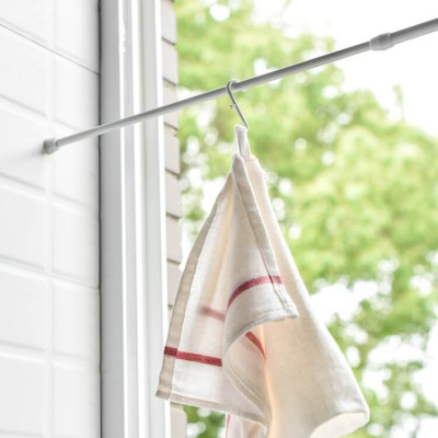 Thanh Treo Rèm Dán Tường Treo Đồ Đa Năng Hamart Kim Loại Gắn Tủ Quần Áo Cửa Sổ Ngang 1.3CM