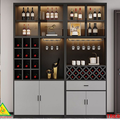 Tủ rượu cánh kính, tủ trưng bày rượu  TRK401 - Nội thất lắp ráp Viễn Đông ADV