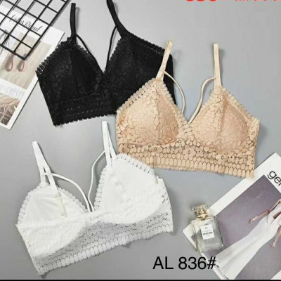 Áo Bra Nữ Ren Hoa Dây Chéo Ngực AL836 – Mềm Mại, Gợi Cảm, Không Gọng