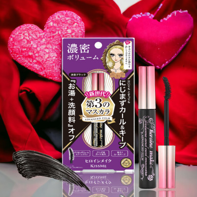 Mascara Không Trôi Giúp Giữ Nếp Cong Và Làm Dày Rậm Mi Dạng Màng Flim Nâng Cao Kissme Heroine Make (6 G)
