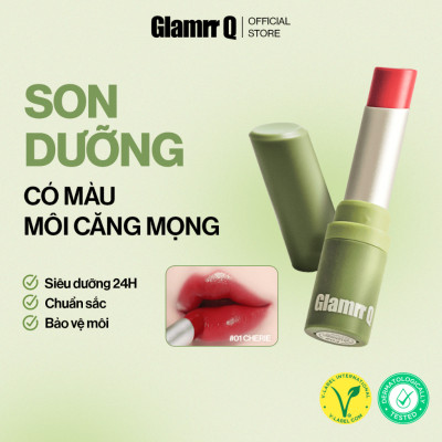 Son dưỡng môi thuần chay có màu GLAMRR Q V​E​G​A​N S​U​P​E​R L​I​P B​A​L​M 4.5g by Gilaa
