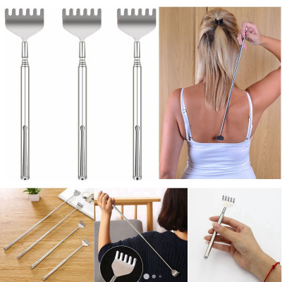 Cây gãi lưng inox tùy chỉnh rút gọn chiều dài massage body cơ thể hình bàn tay gãi ngứa rất đã loại tốt BILA1069
