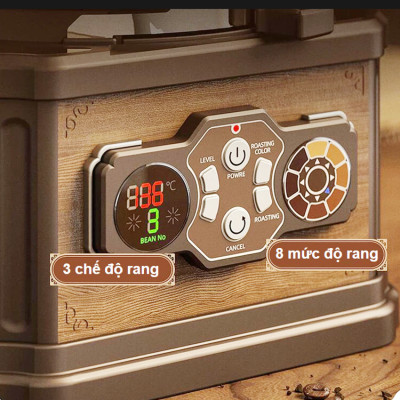 Máy rang hạt cà phê không khói tự động chuyên nghiệp. Thương hiệu Đài Loan cao cấp Wing Kwong WCR-150. HÀNG CHÍNH HÃNG