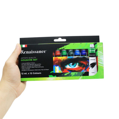 Hộp 12 Tuýp Màu Vẽ Gouache 12 Ml - Renaissance