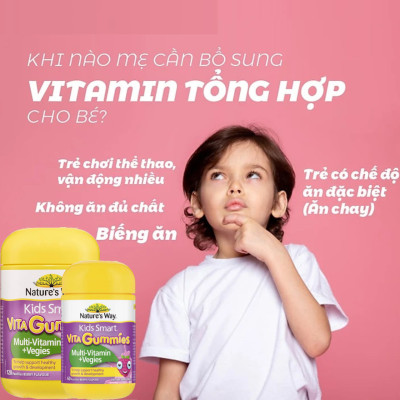 Vitamin tổng hợp cho trẻ Multi-Vitamin +Vegies Nature