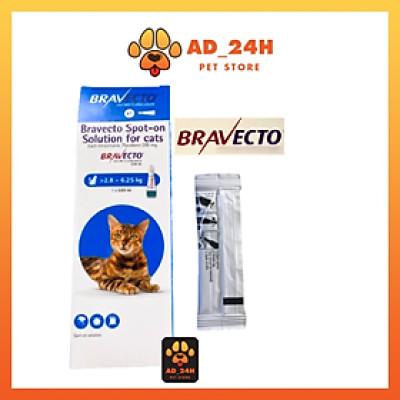 Bravecto for cat nhỏ gáy trị ve rận, bọ chét tận gốc cho mèo
