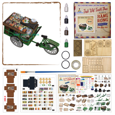 MÔ HÌNH TỰ LẮP RÁP DIY SÀI GÒN THU NHỎ - XE BÁN ĐĨA DẠO - HR09