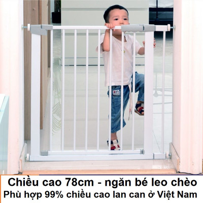 Chặn Cửa Chặn Cầu thang an toàn, chắn cửa dày nặng, thanh chặn cửa cao 79cm bảo vệ bé an toàn