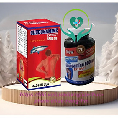 Viên Uống Hỗ Trợ Xương Khớp Glucosamine extract  6800mg - Hộp 100 viên- Nhập Khẩu MỸ