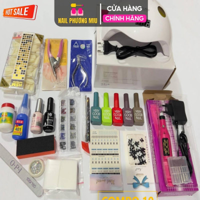 Combo Trọn Bộ Làm Nail Cơ Bản Số 10 Nail Phương Miu Đầy Đủ Dụng Cụ Cho Học Viên Và Người Mới Bắt Đầu Nữ Women