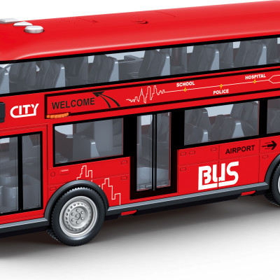 TOYSTAR - 666-29Q Mô hình Xe buýt hai tầng tỉ lệ 1:14  (KT 29x8x12cm)