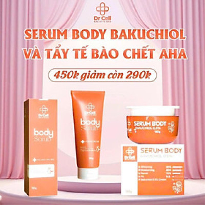 Serum Body Bakuchoil 0.5% Dr Cell dưỡng trắng da body hiệu quả chỉ trong 7 ngày chống lão hoá mềm mịn da