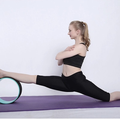 Vòng Tập Yoga PU Có In Hoa Văn ấn-tập  YOGA, Khung Nhựa ABS Bọc PU Cao Cấp, Chịu Lực Tốt, Kích Thước 33x13cm