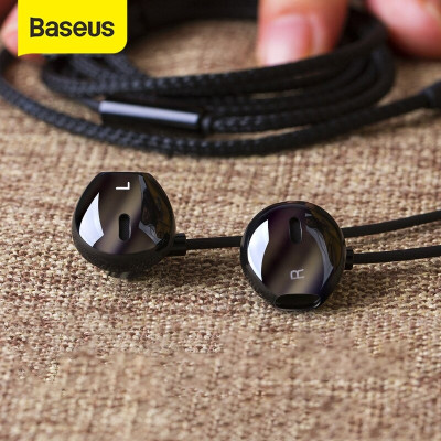 Tai nghe có dây Baseus Encok H16 Wired Earphone 3.5mm (1.2m , tích hợp micro đàm thoại chất lượng cao) - Hàng Chính Hãng