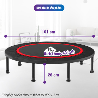 BG Sàn nhún 40INCH lò xo cao cấp, Trampoline (100x100cm) - Hàng nhập khẩu