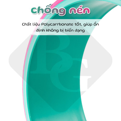 BG Vòng Tập Yoga BLUE PURPLE, Vòng Yoga Pilates Nhựa ABS 33cm Tập Lưng Cao Cấp Chính Hãng Yoga Wheel (hàng nhập khẩu)