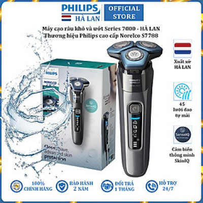 Máy cạo râu khô và ướt thương hiệu Philips Norelco S7788/82 Series 7000 - Hàng Chính Hãng